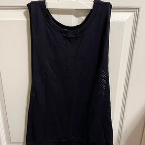 Mesh looking navy lululemon tank top